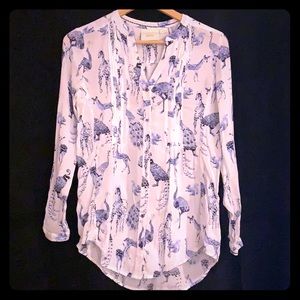 EUC Maeve Size XS Animal Button Down Blouse